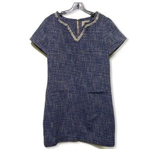 Kate spade dress size 10 blue white zip up knit